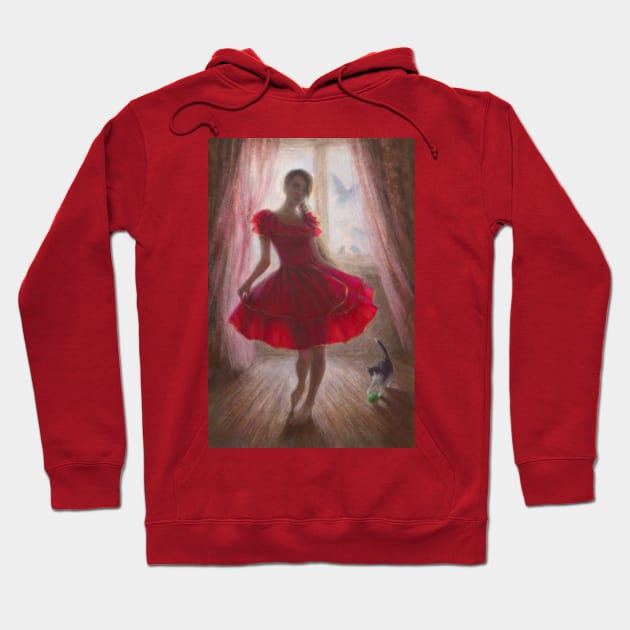 Girl in the Red Dress Hoodie by eosofdawn